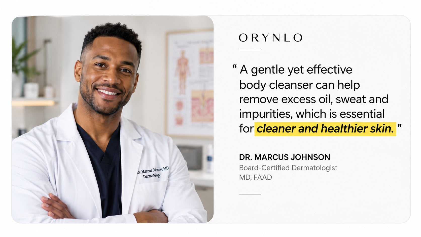 Concept visual featuring a skincare professional discussing gentle cleansing